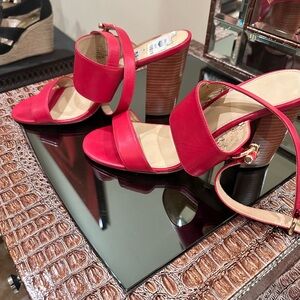 Coach Ankle Strap Red Heels